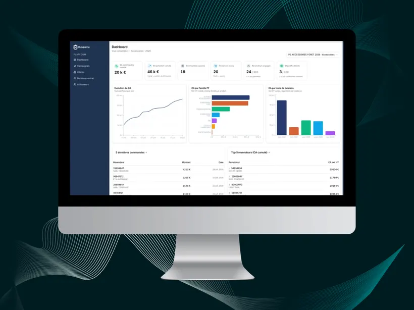 Plateforme métier pour centraliser les commandes présaison